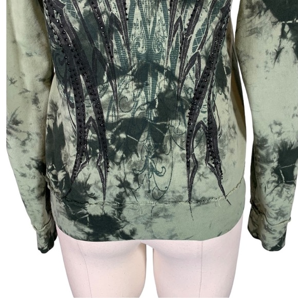 Vintage Affliction Y2k Pull Over Hoodie Sweatshirt Size XS - Picture 9 of 11